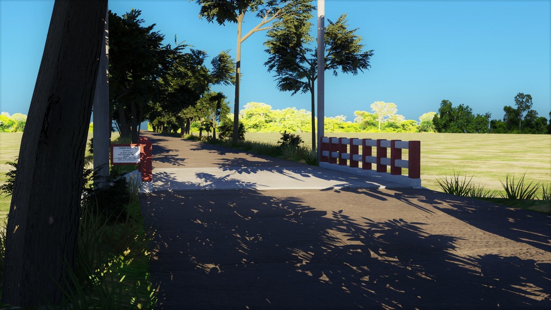 Small Bridge with Road 3D model_11