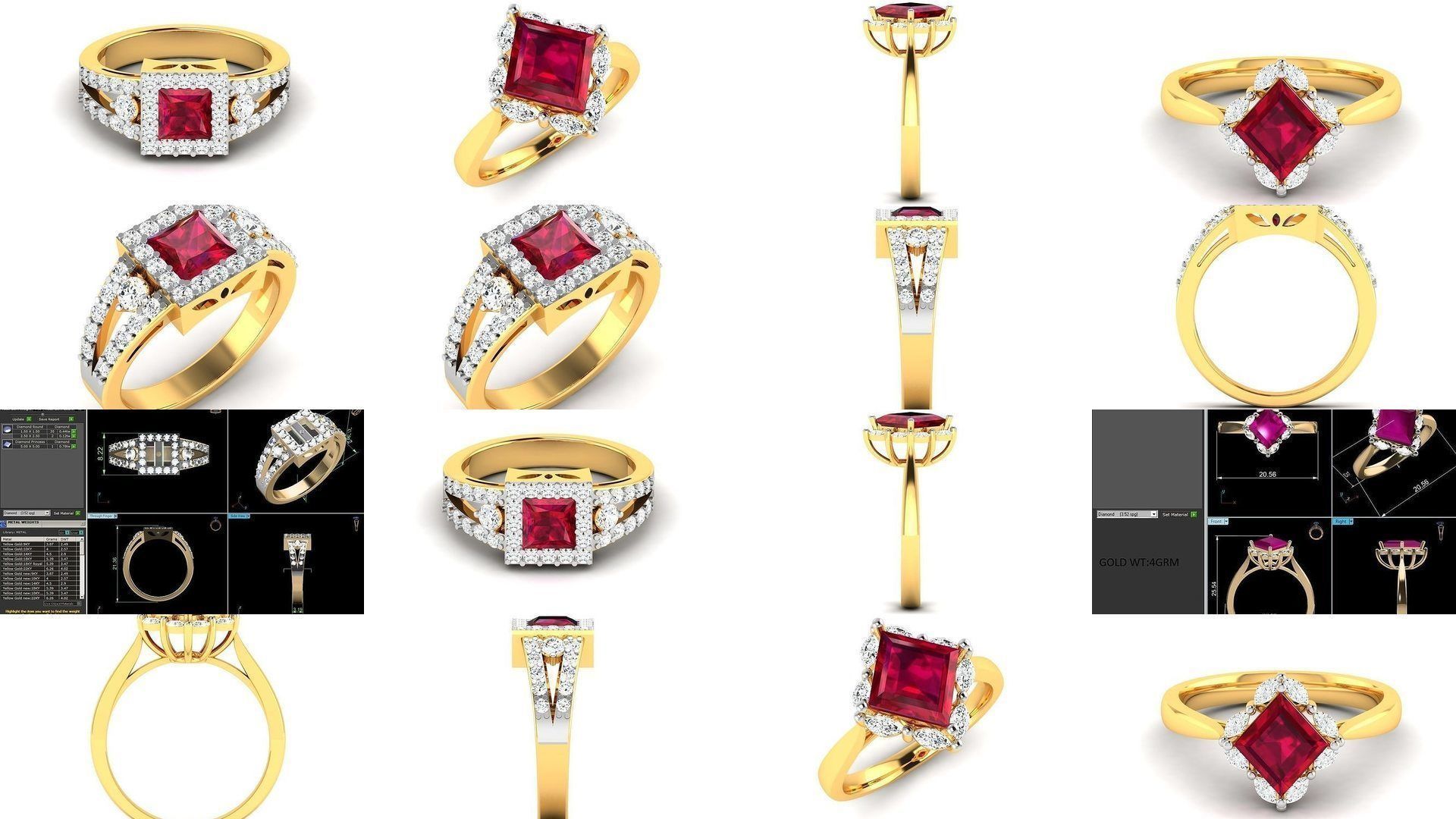 34 Wedding Engagement Princess Diamond Rings Collection _5