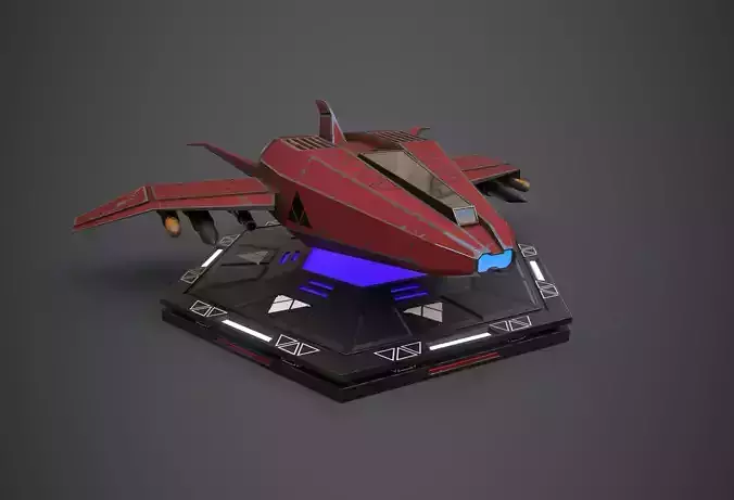 Sci-Fi Spaceship Plane