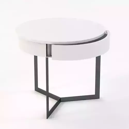 Croy End Table White