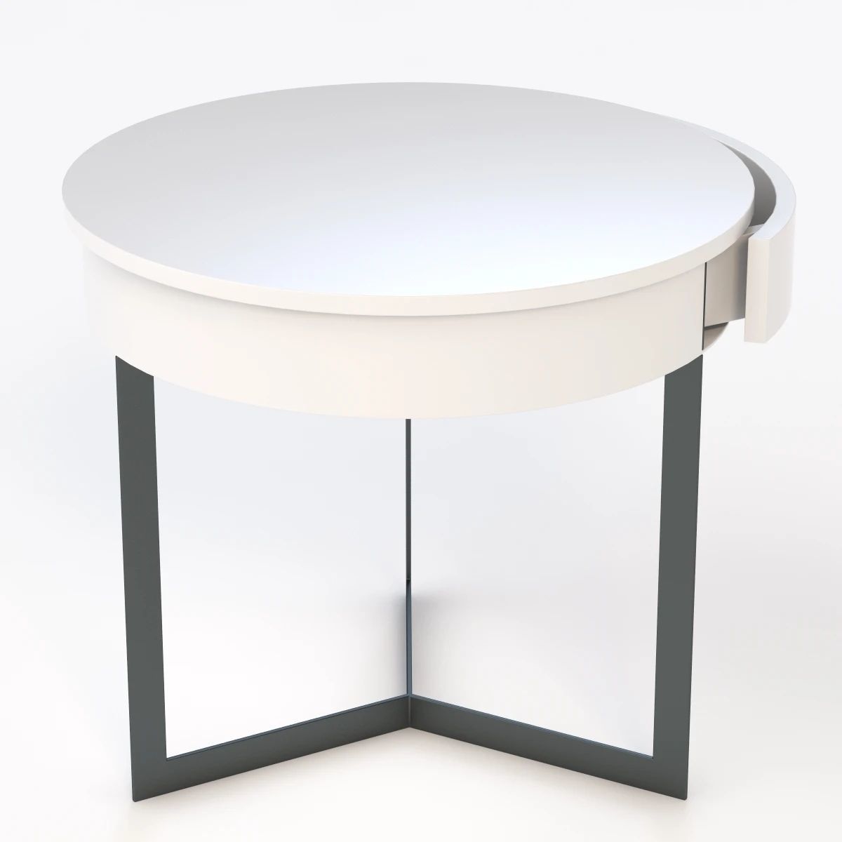 Croy End Table White 3D model_5