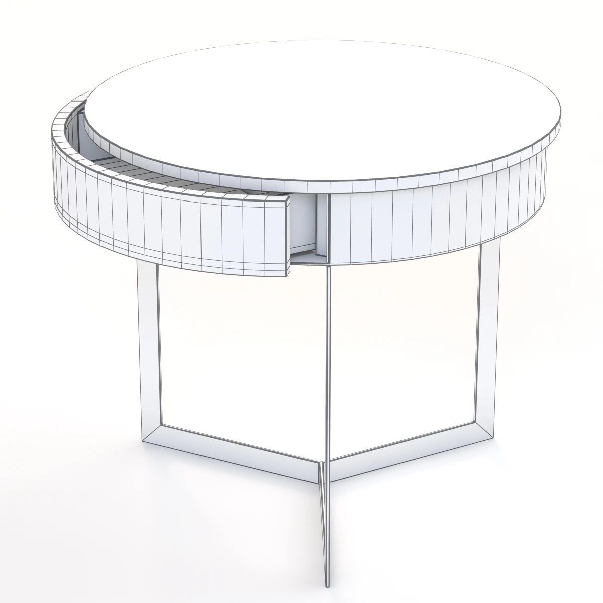 Croy End Table White 3D model_6