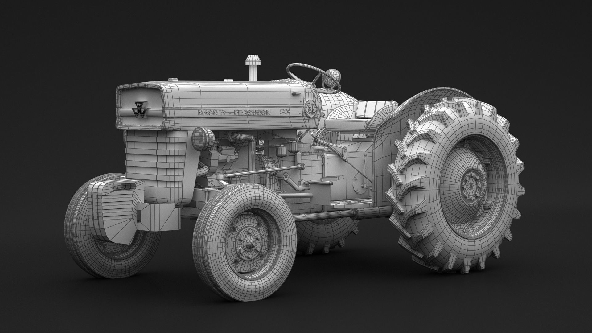Massey Ferguson 135 - 1964 3D model_11