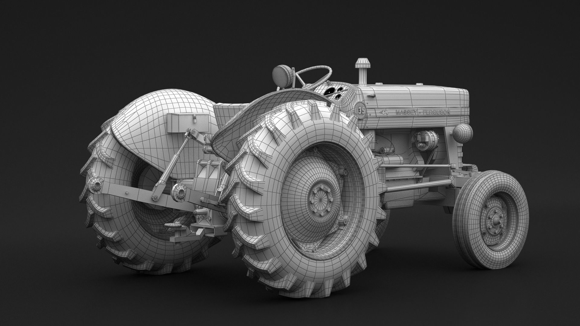 Massey Ferguson 135 - 1964 3D model_12