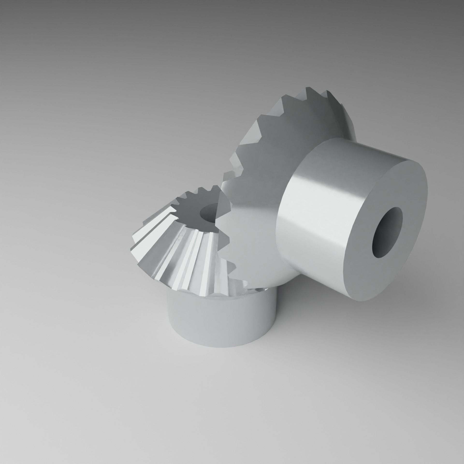 Miter Gear Low-poly 3D model_5