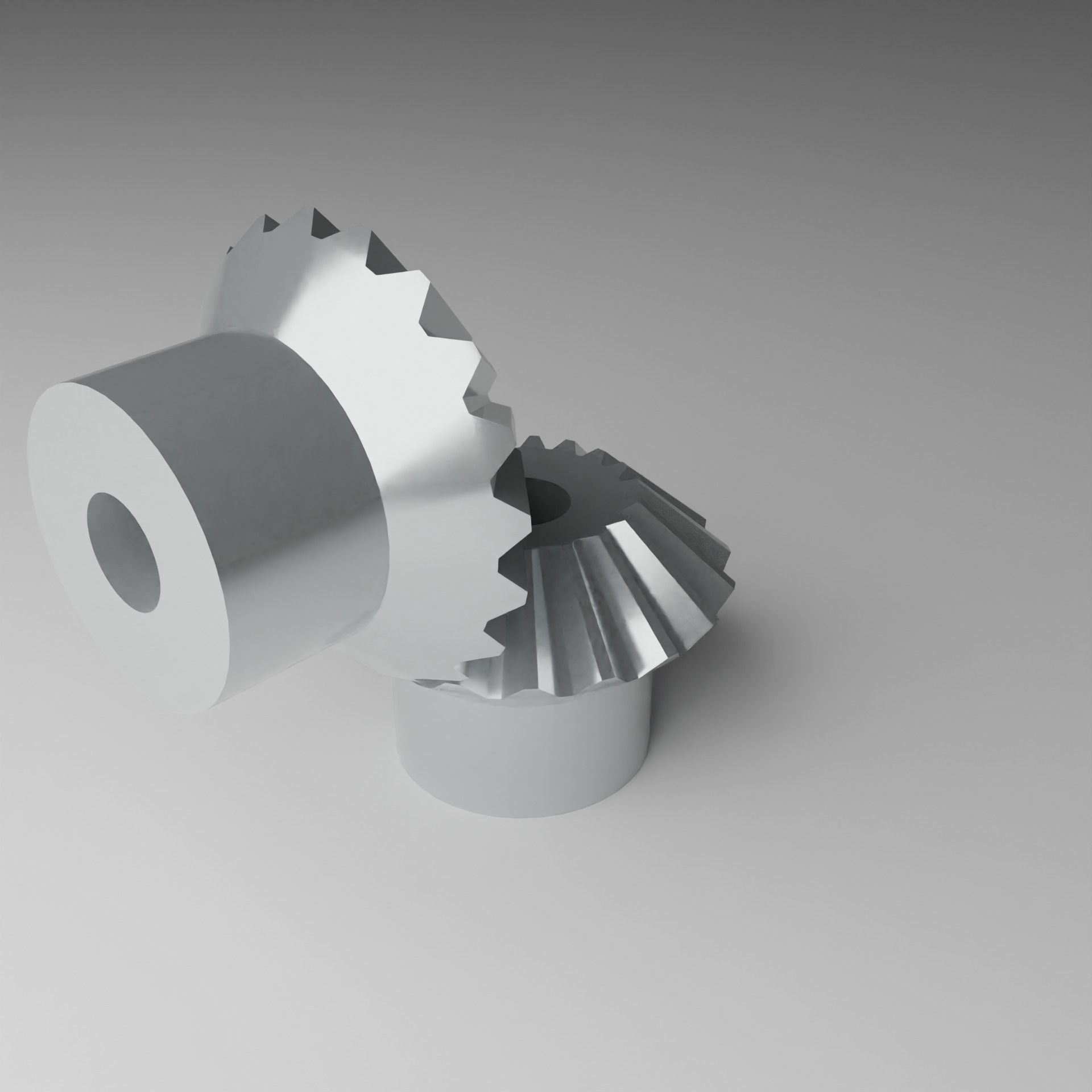 Miter Gear Low-poly 3D model_12