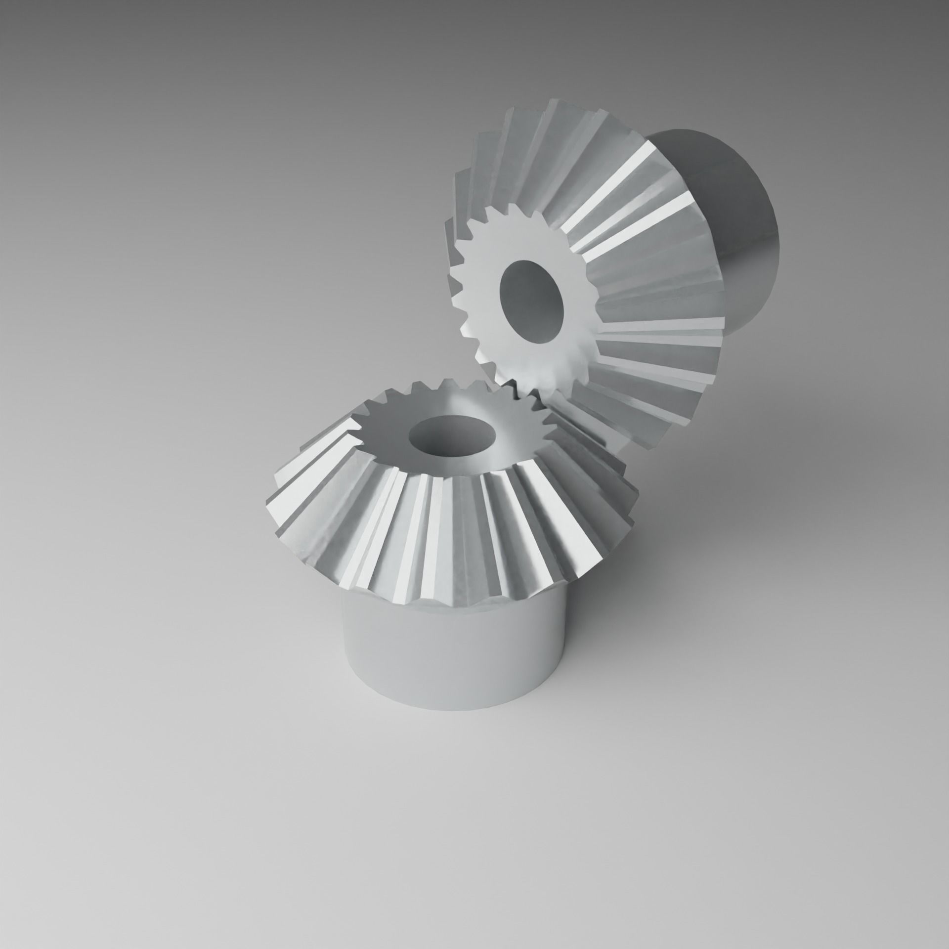 Miter Gear Low-poly 3D model_8