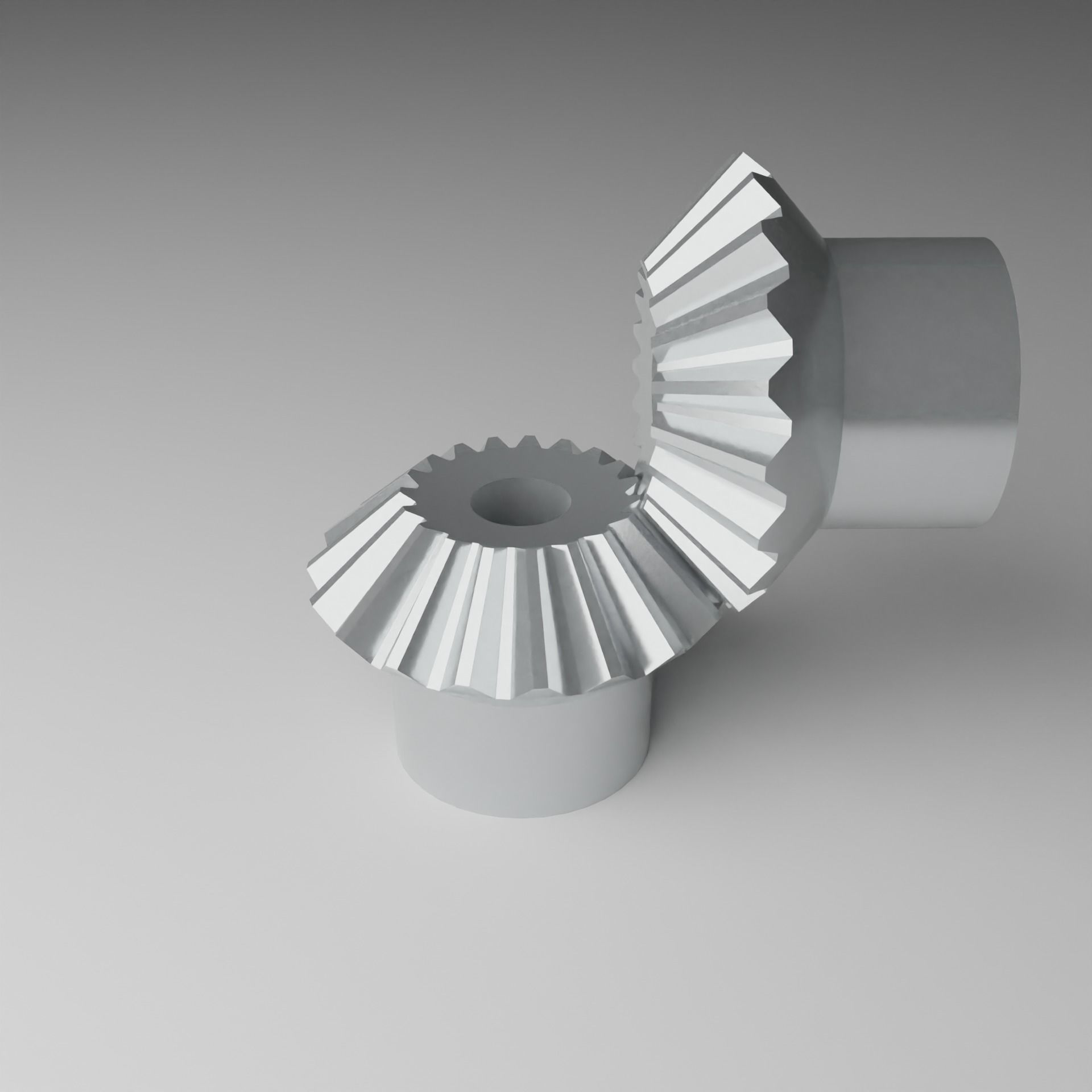Miter Gear Low-poly 3D model_7