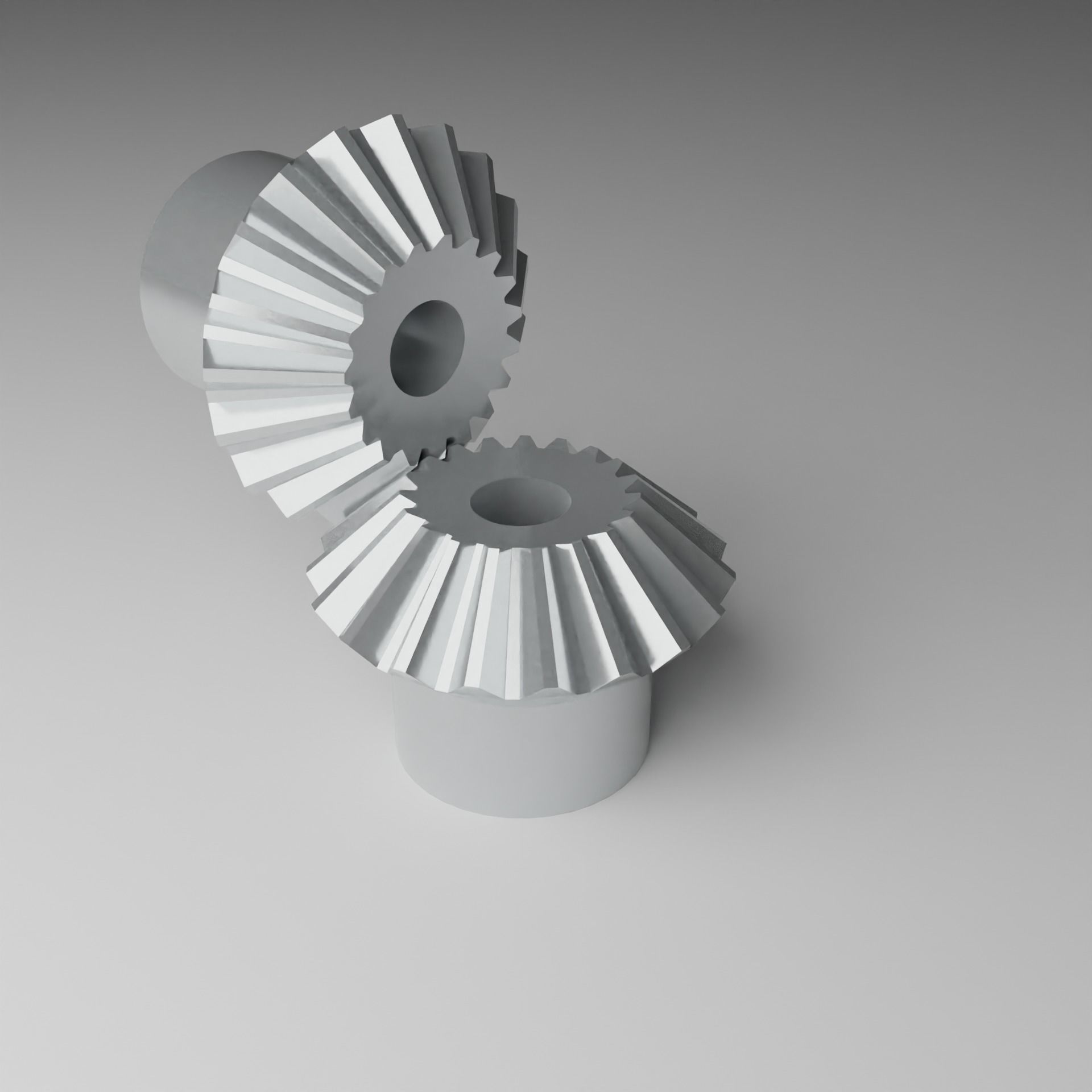 Miter Gear Low-poly 3D model_10