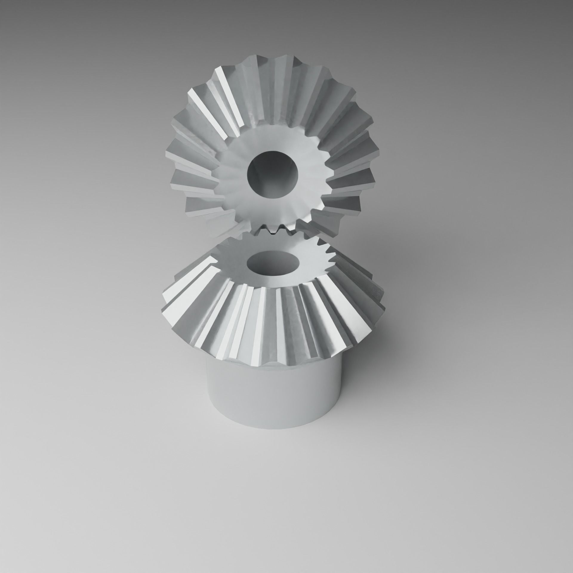 Miter Gear Low-poly 3D model_9