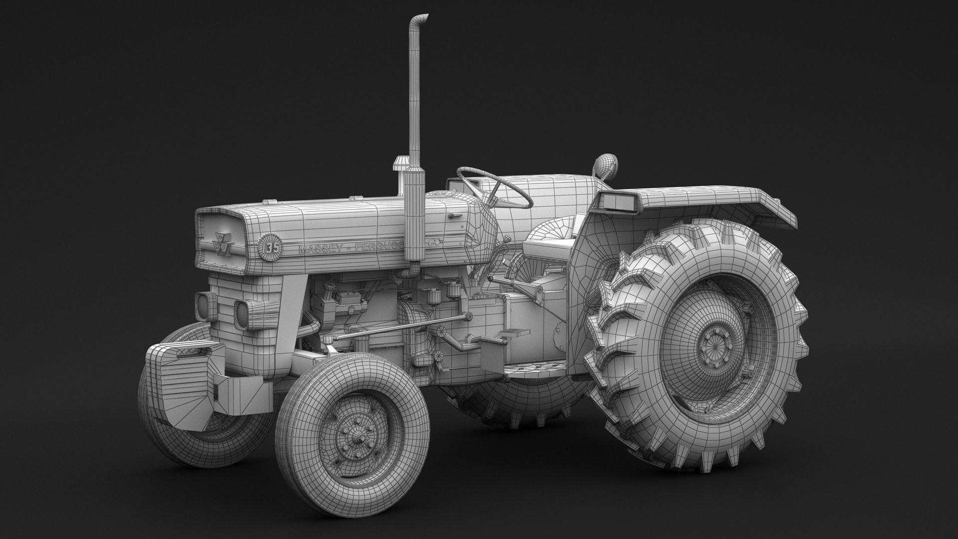 Massey Ferguson 135 - 1965 3D model_11