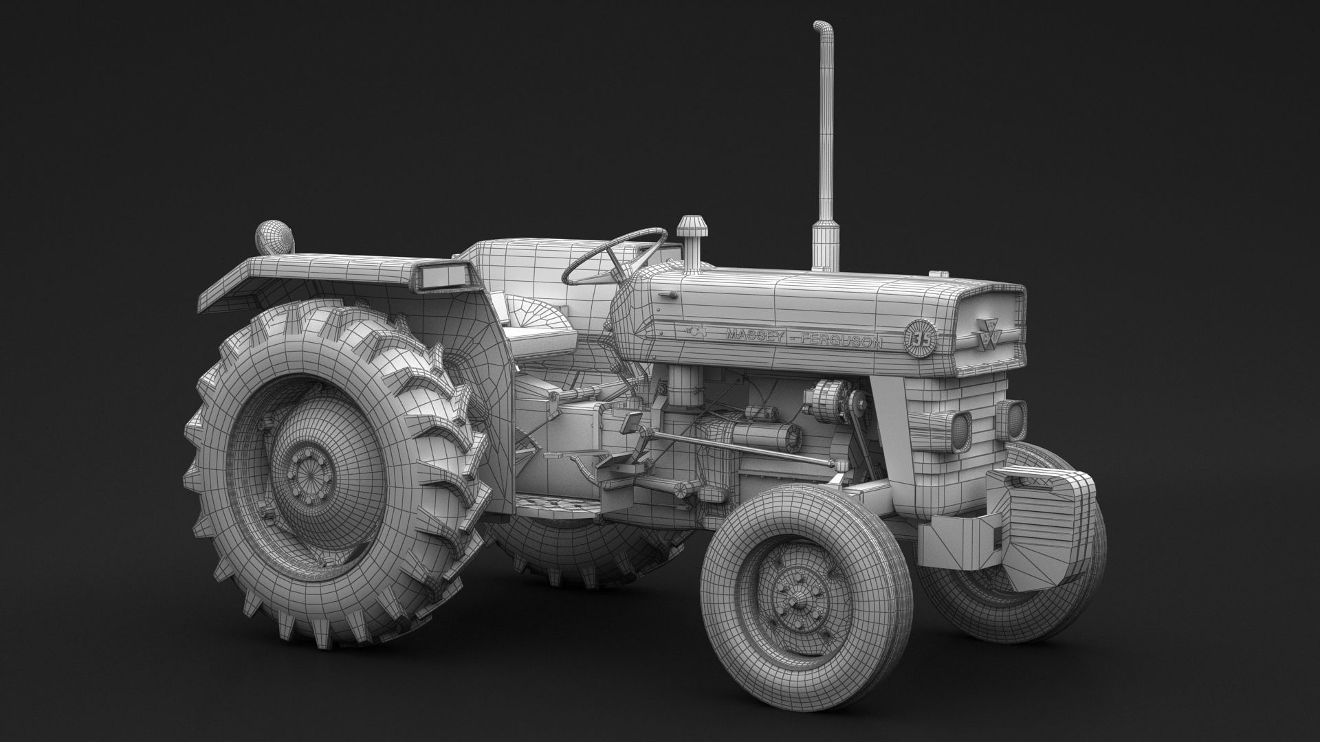 Massey Ferguson 135 - 1965 3D model_12