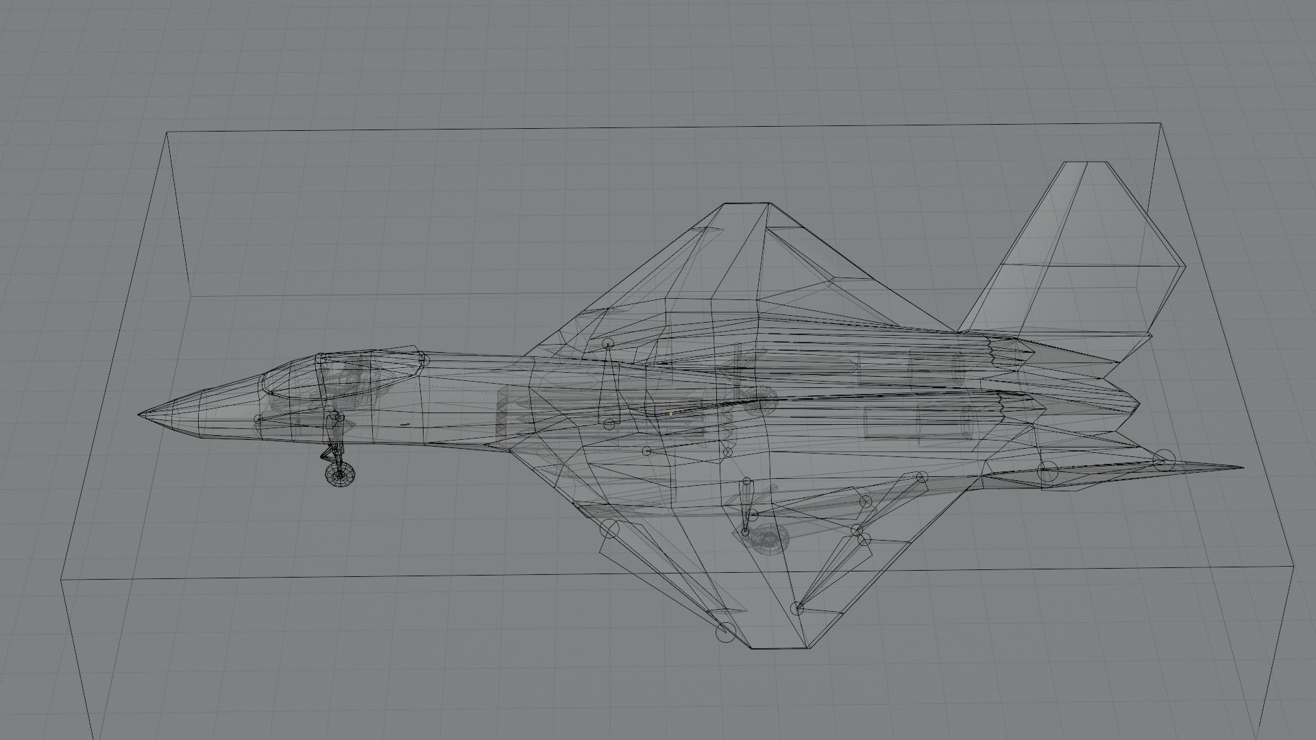 Northrop YF-23 Black Widow Low-poly 3D model_3