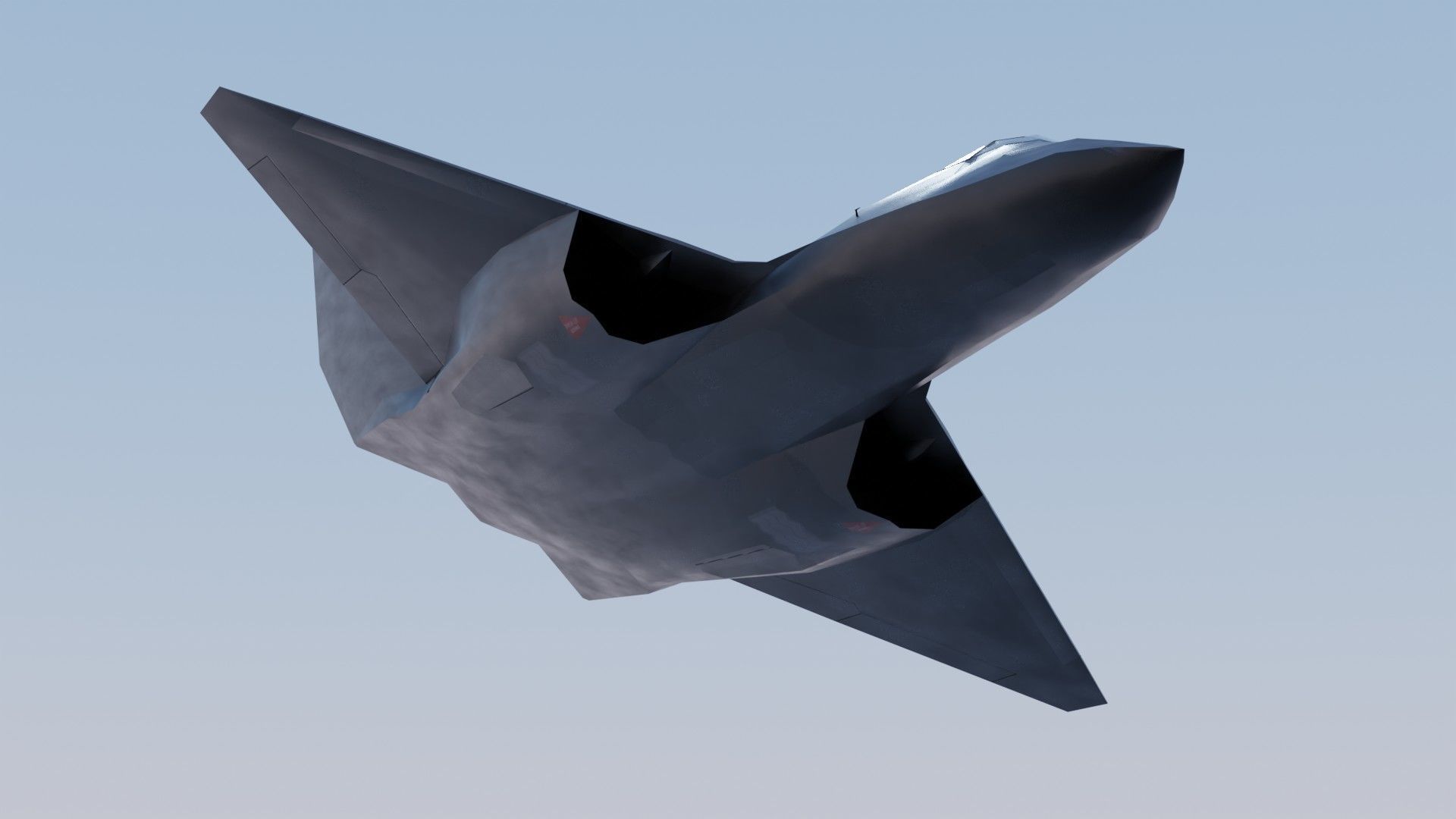 Northrop YF-23 Black Widow Low-poly 3D model_11