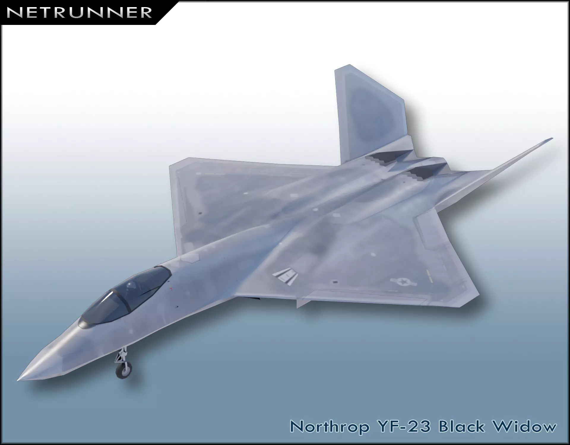 Northrop YF-23 Black Widow Low-poly 3D model_0
