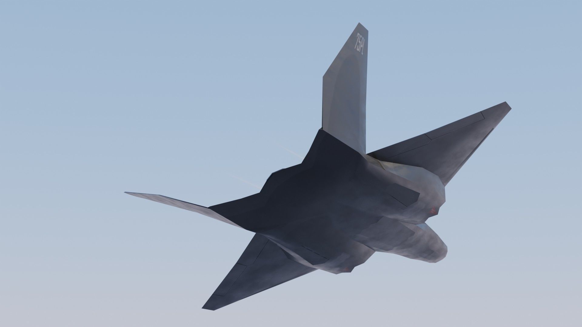 Northrop YF-23 Black Widow Low-poly 3D model_12