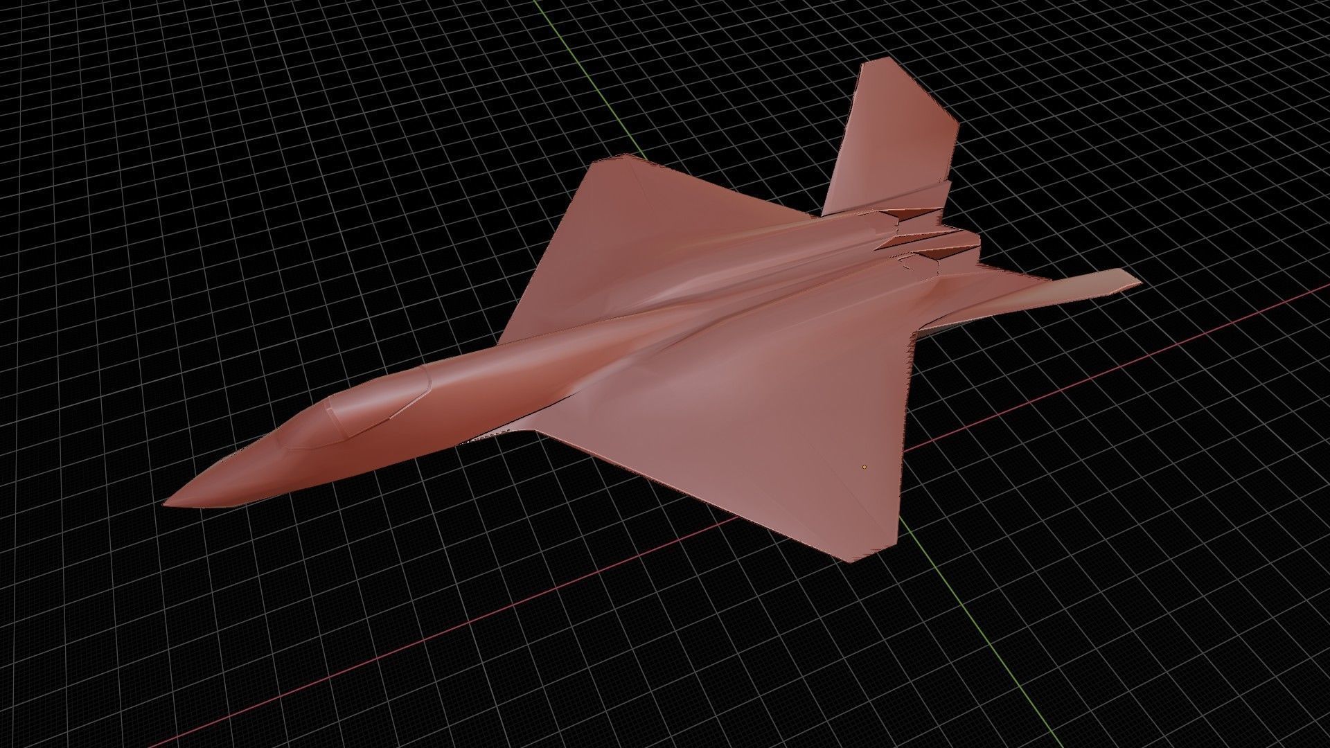 Northrop YF-23 Black Widow Low-poly 3D model_4