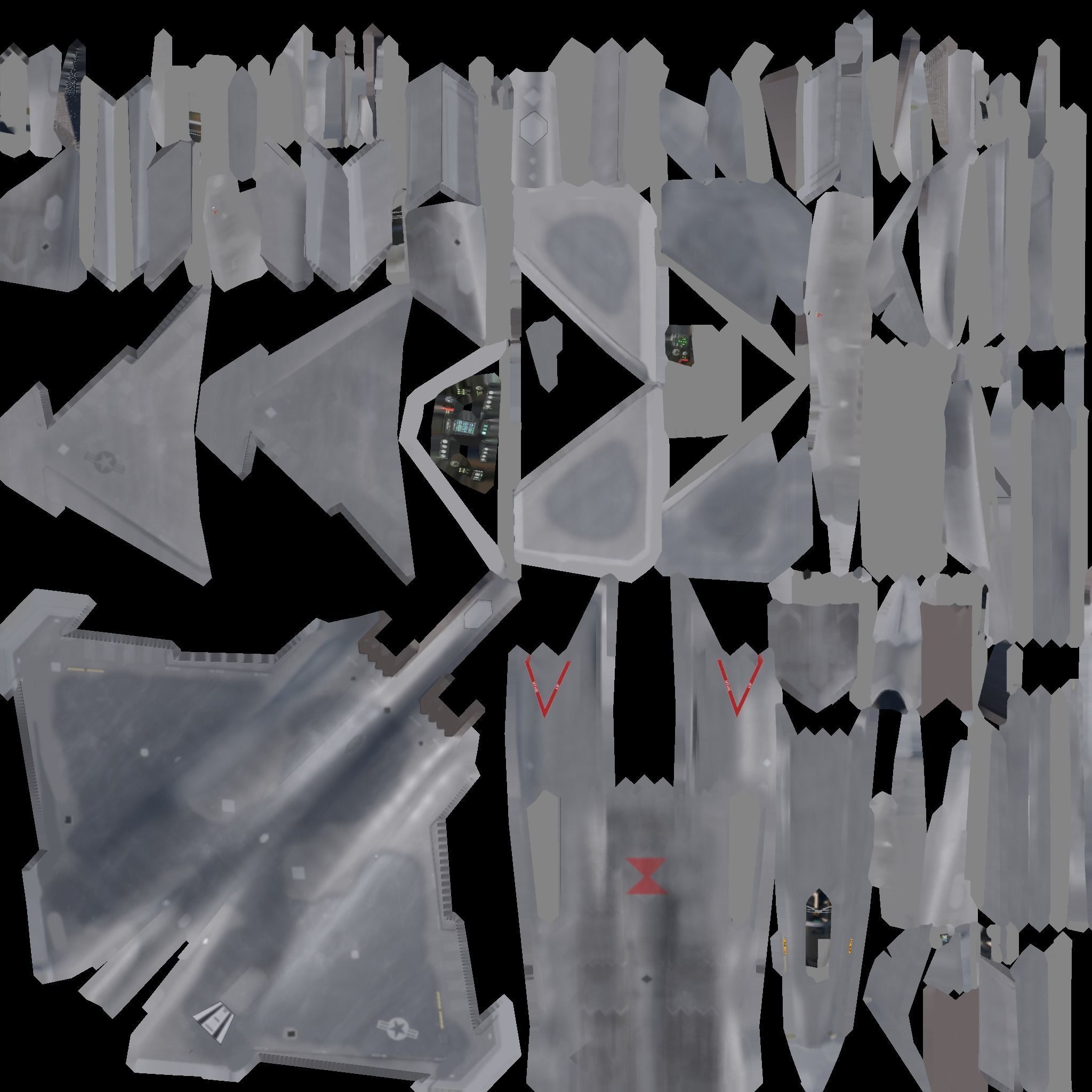 Northrop YF-23 Black Widow Low-poly 3D model_22