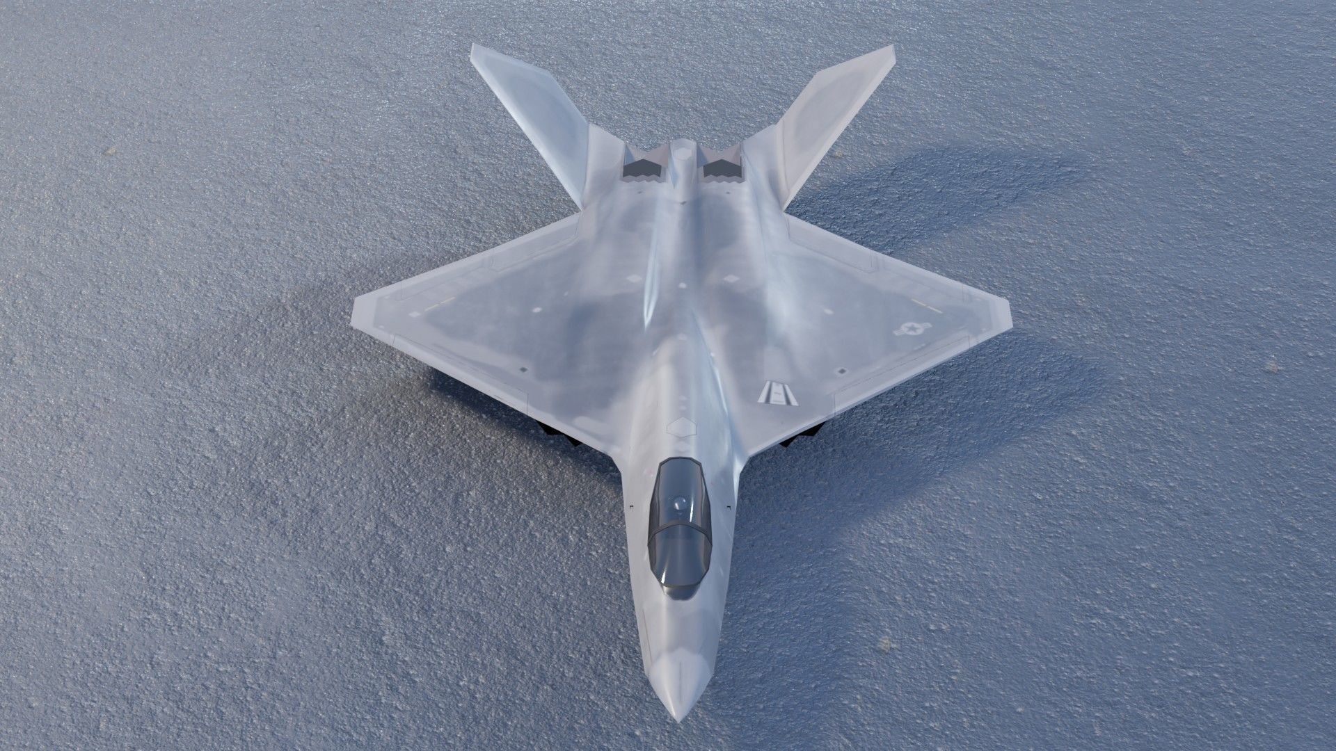 Northrop YF-23 Black Widow Low-poly 3D model_5