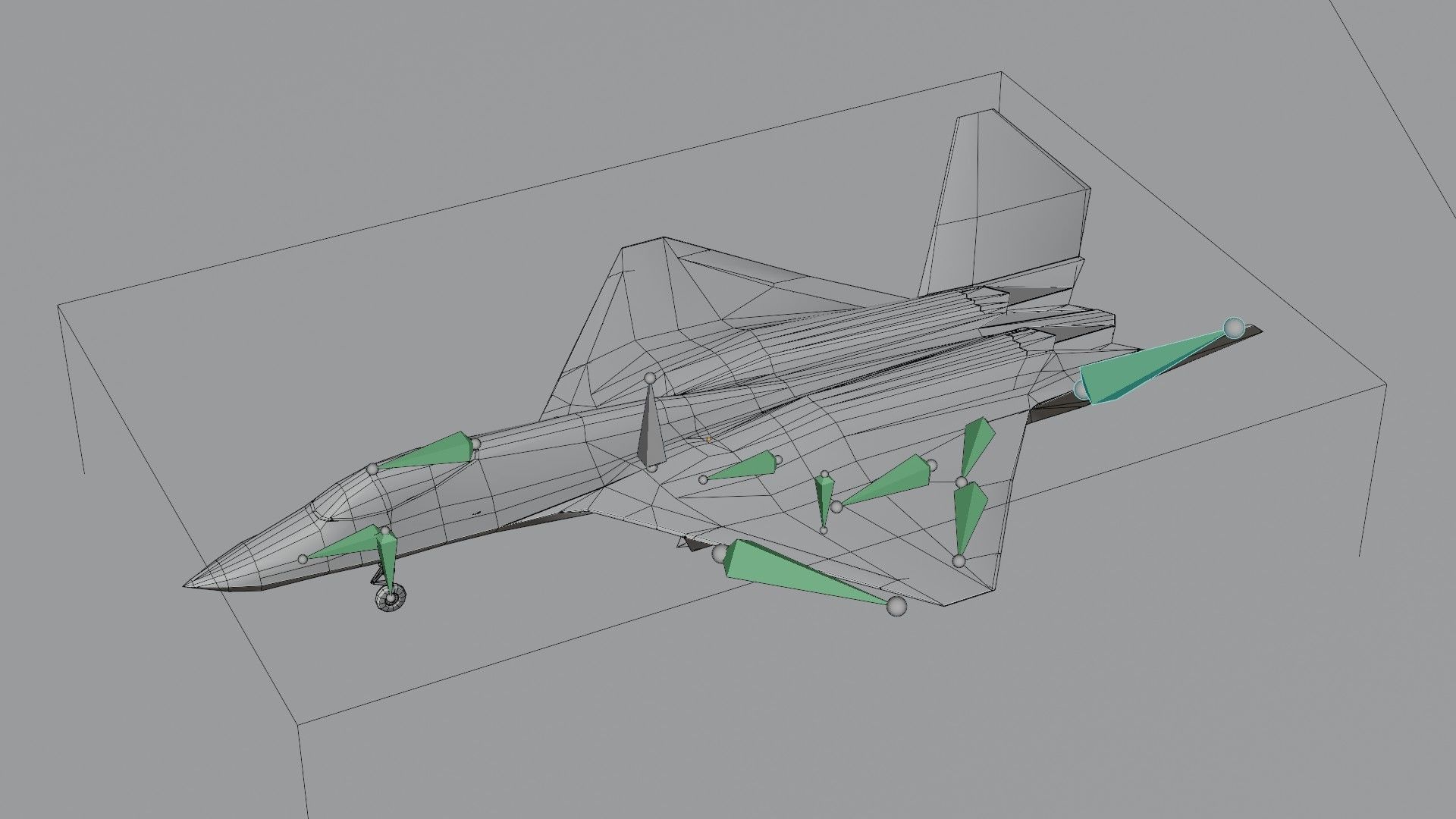 Northrop YF-23 Black Widow Low-poly 3D model_20
