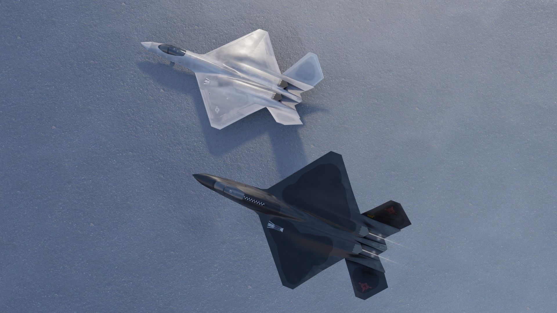 Northrop YF-23 Black Widow Low-poly 3D model_19