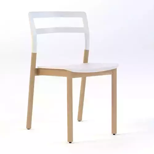 DE PADOVA FLORINDA Stackable Solid Wood Chair