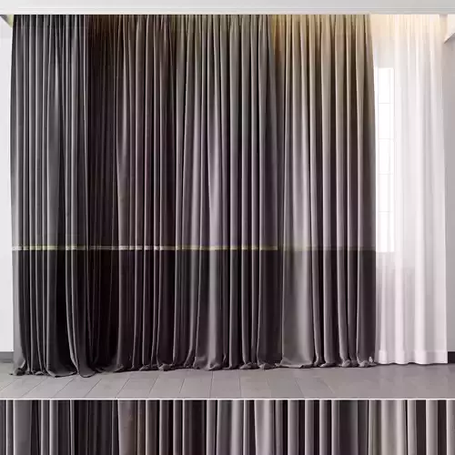 hadi curtain 84 Low-poly 3D model