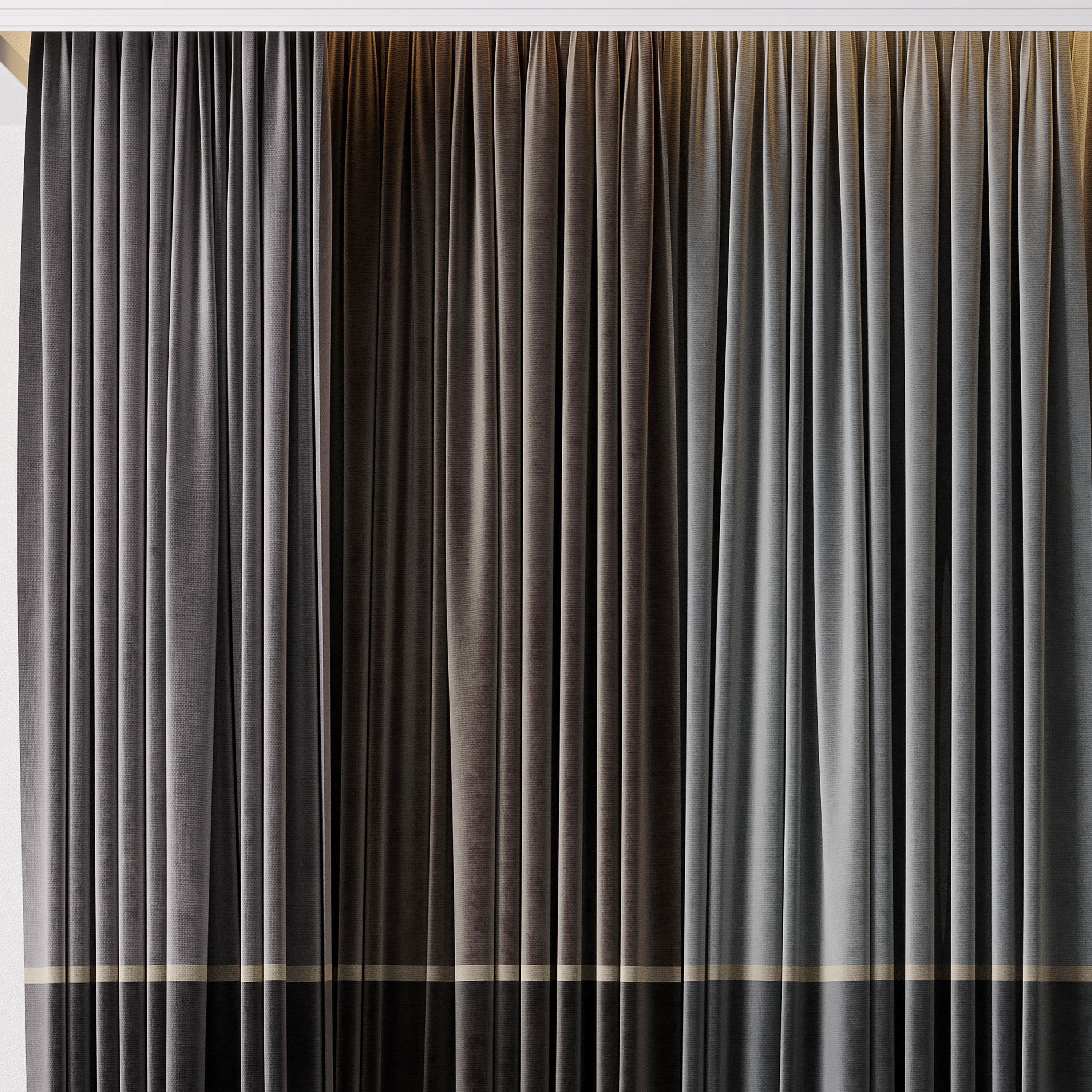 hadi curtain 84 Low-poly 3D model_1