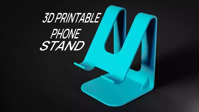 Sleek 3D Printable Phone Stand 3D print model
