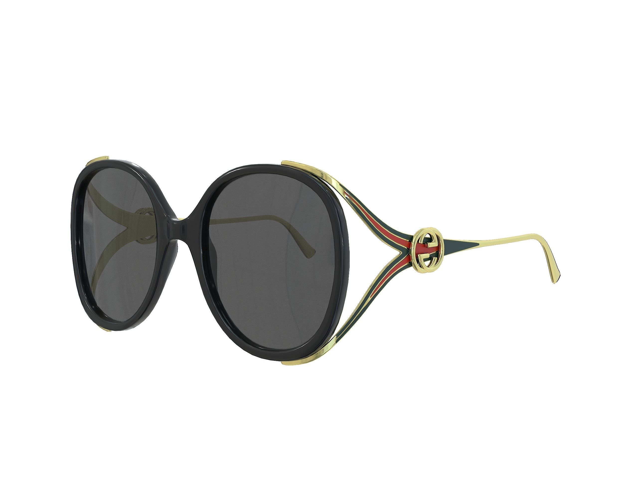Gucci Round-frame Interlocking G sunglasses Low-poly 3D model_9