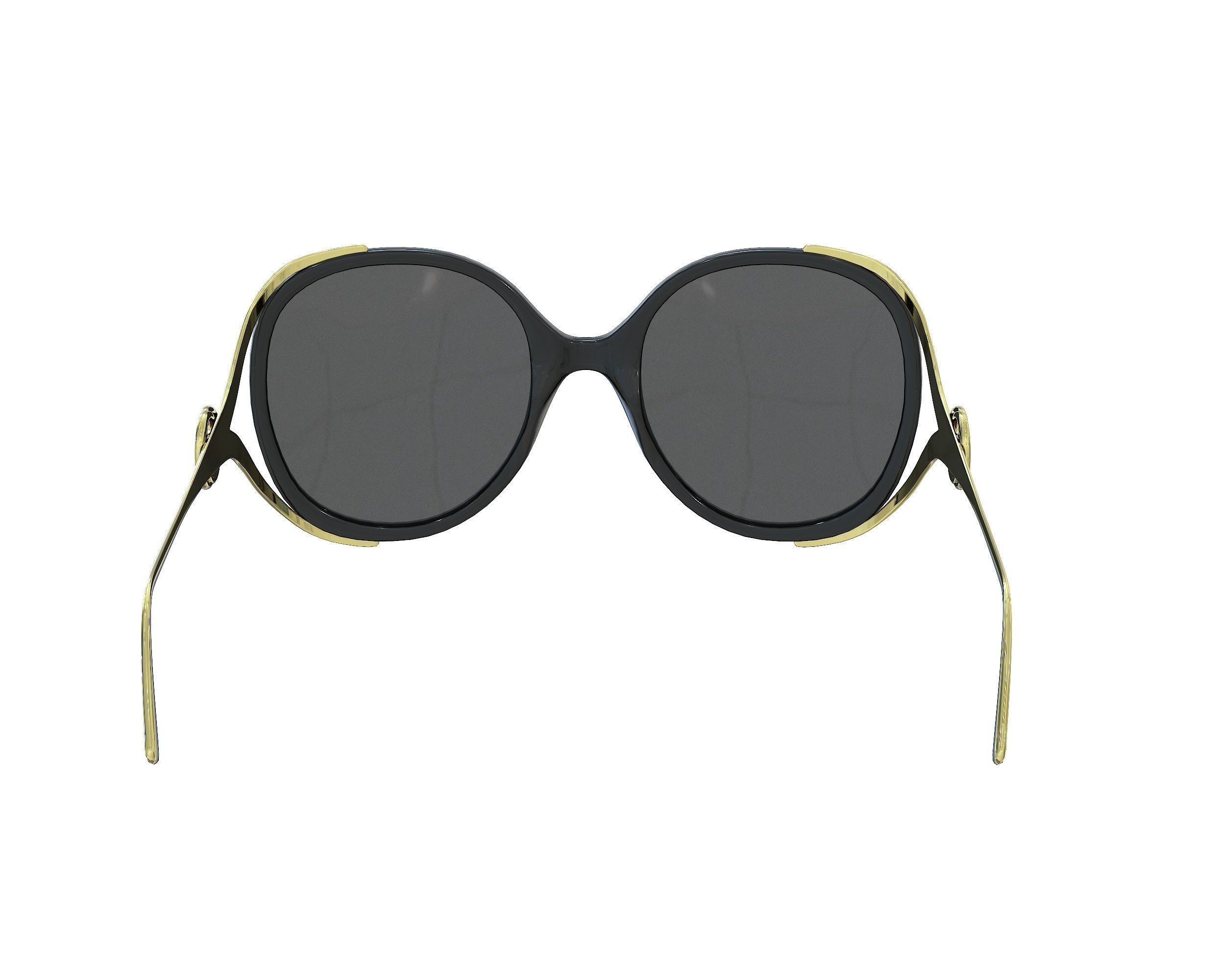 Gucci Round-frame Interlocking G sunglasses Low-poly 3D model_7