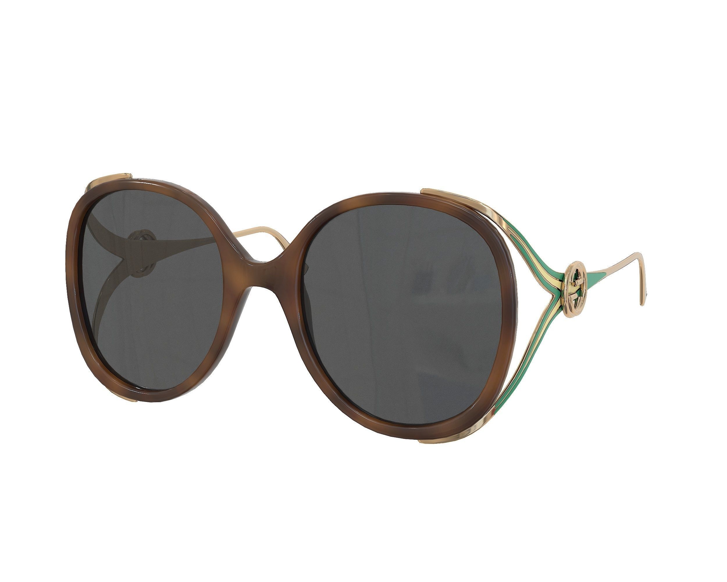 Gucci Round-frame Interlocking G sunglasses Low-poly 3D model_8