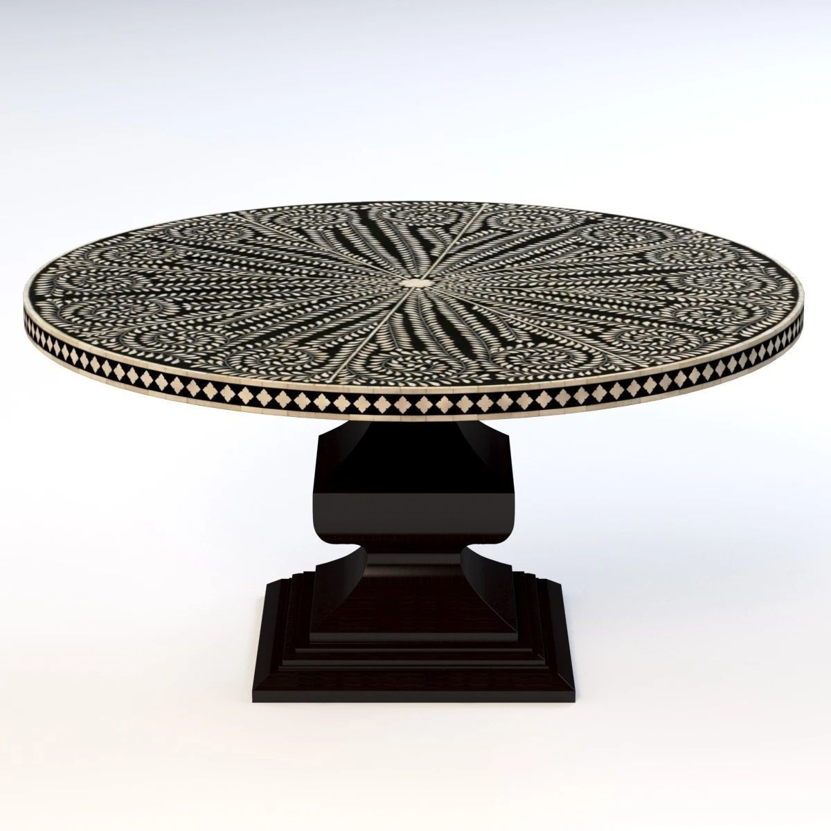 Decorative Barnsley Dining Table 3D model_3