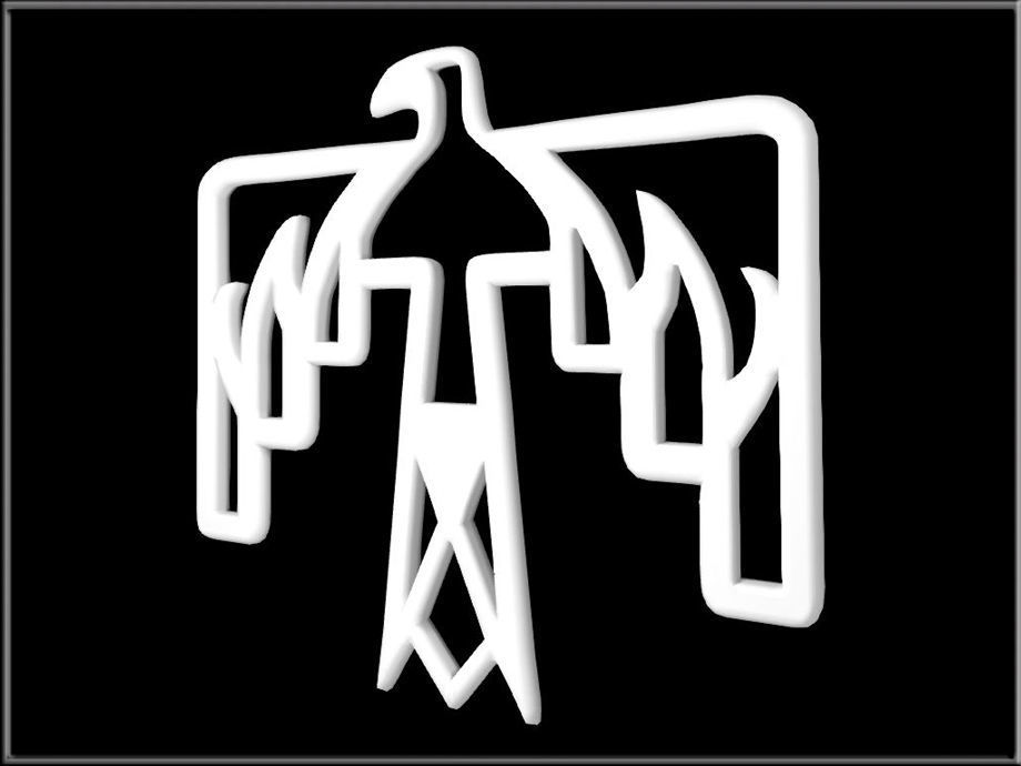 Thunderbird Symbol Low-poly 3D model_7