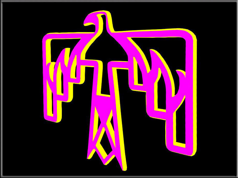 Thunderbird Symbol Low-poly 3D model_1