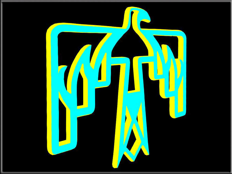 Thunderbird Symbol Low-poly 3D model_9