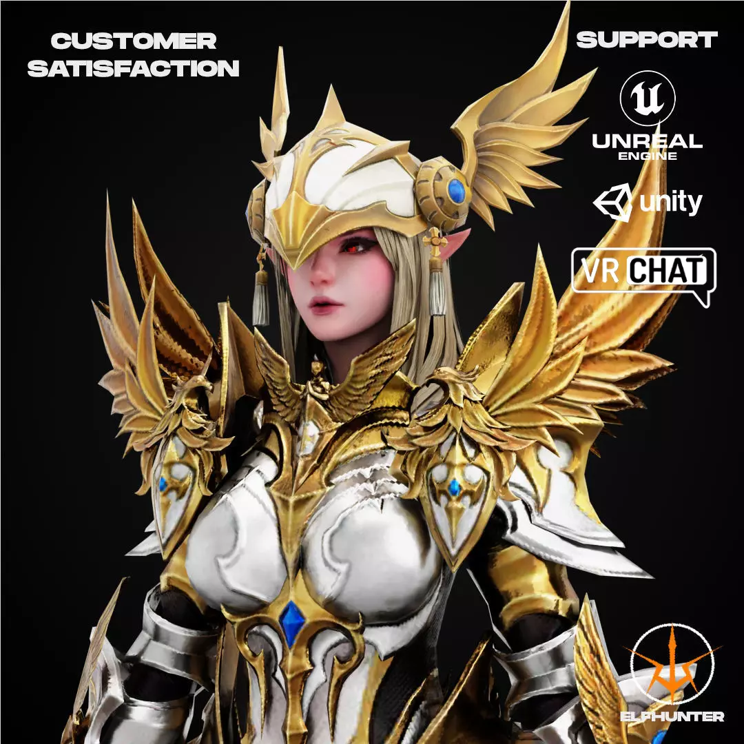 EXCLUSIVE ELF HUNTER EDITION RIGGED CHARACTER ELF WARRIOR Low-poly 3D model