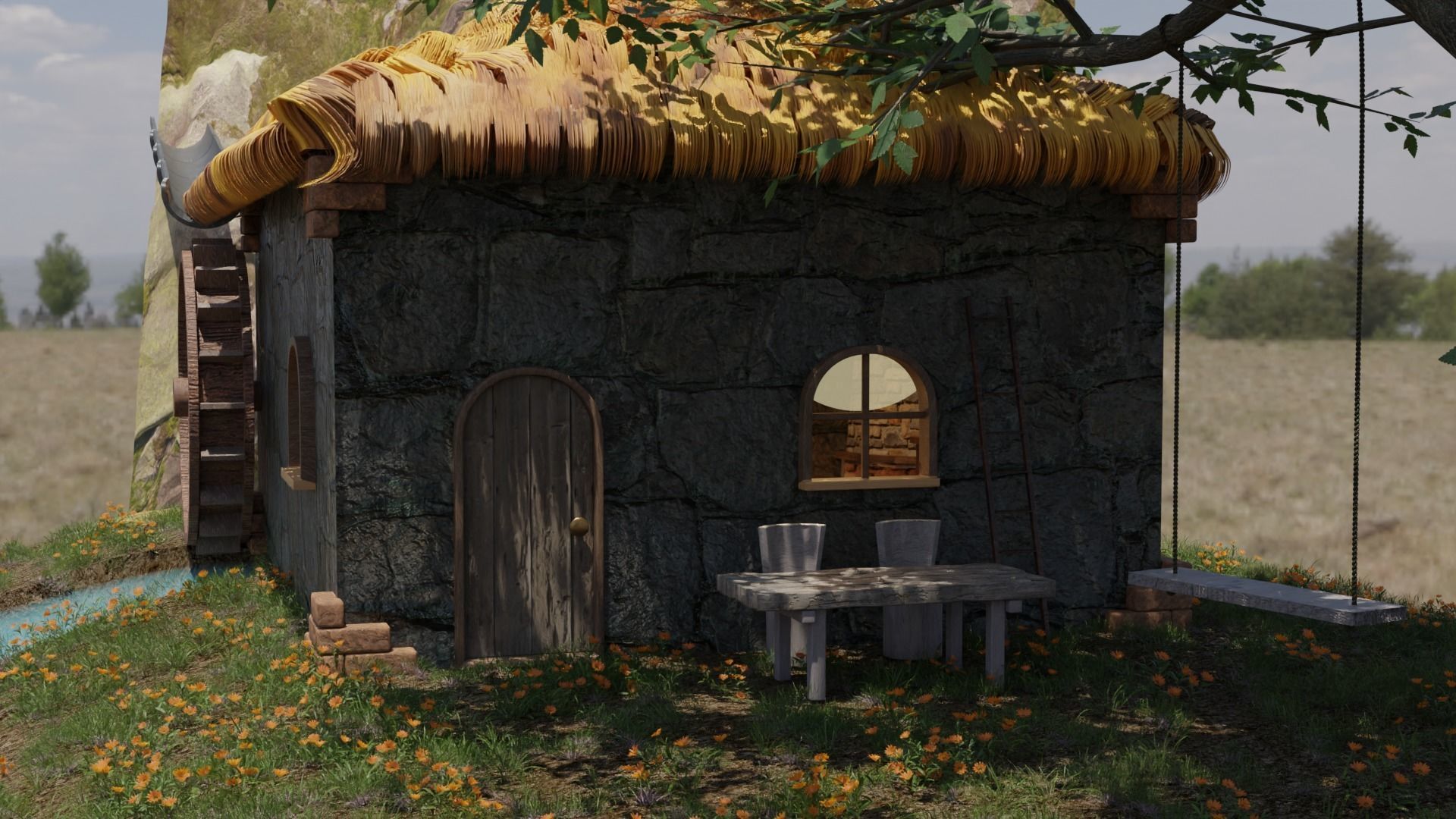 Witch house 3D model_7