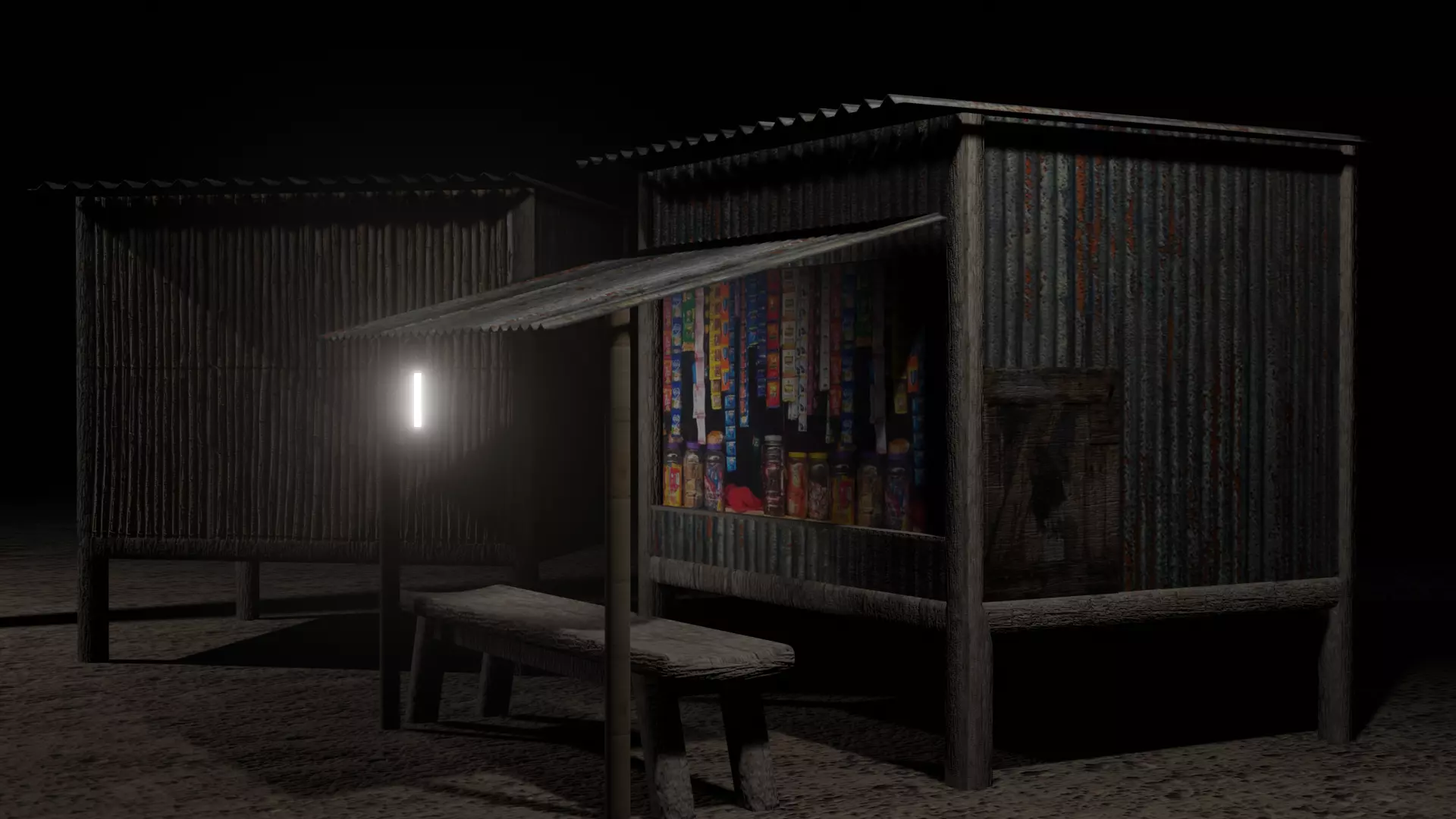 A Small Shop Free 3D model_0