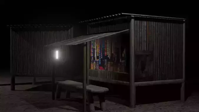 A Small Shop Free 3D model