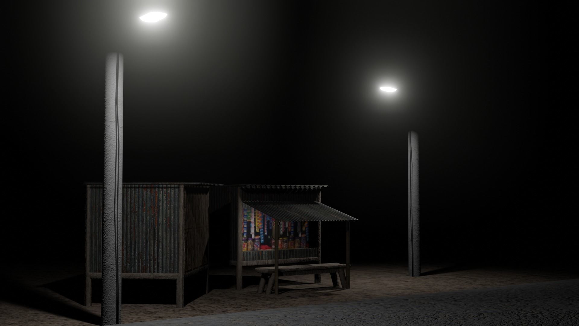 A Small Shop Free 3D model_1