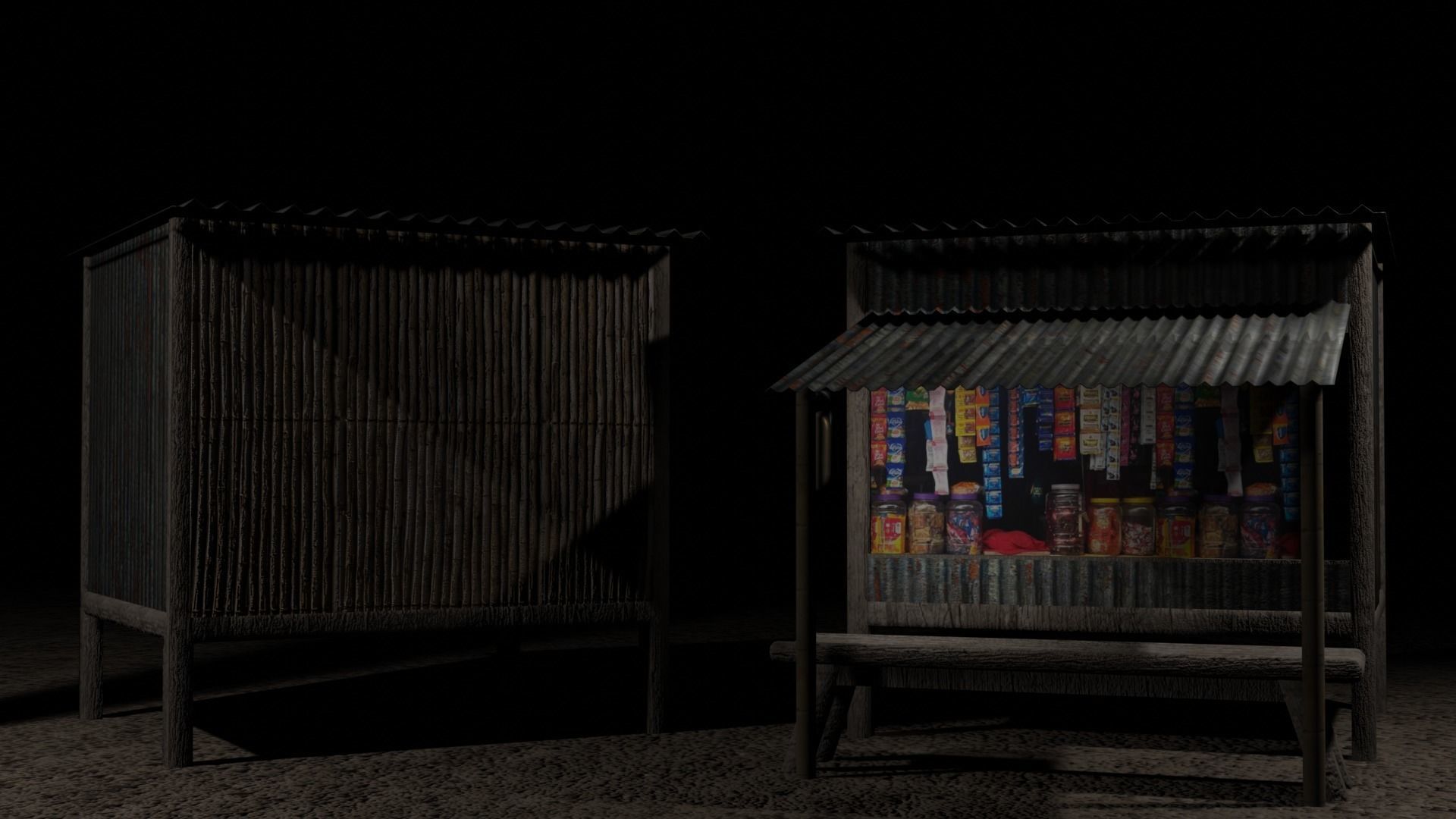 A Small Shop Free 3D model_2