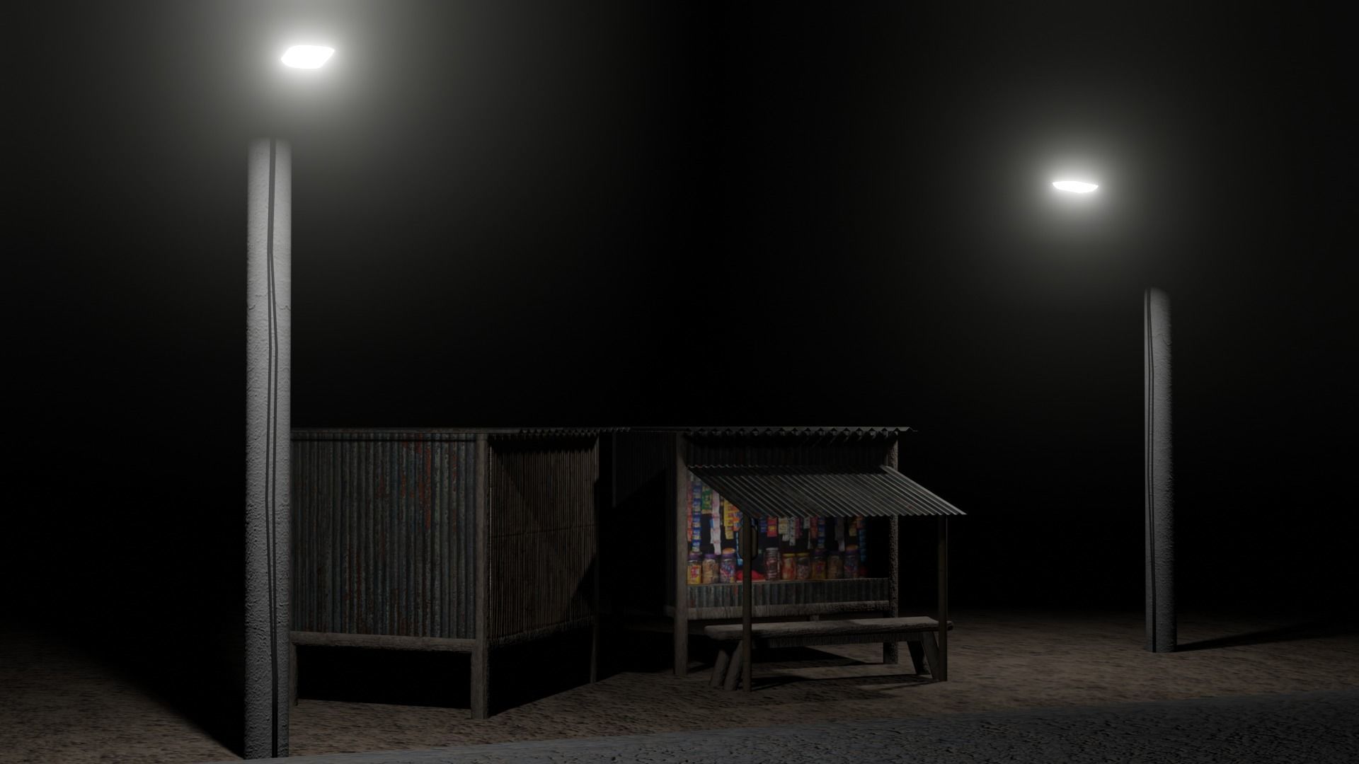 A Small Shop Free 3D model_4