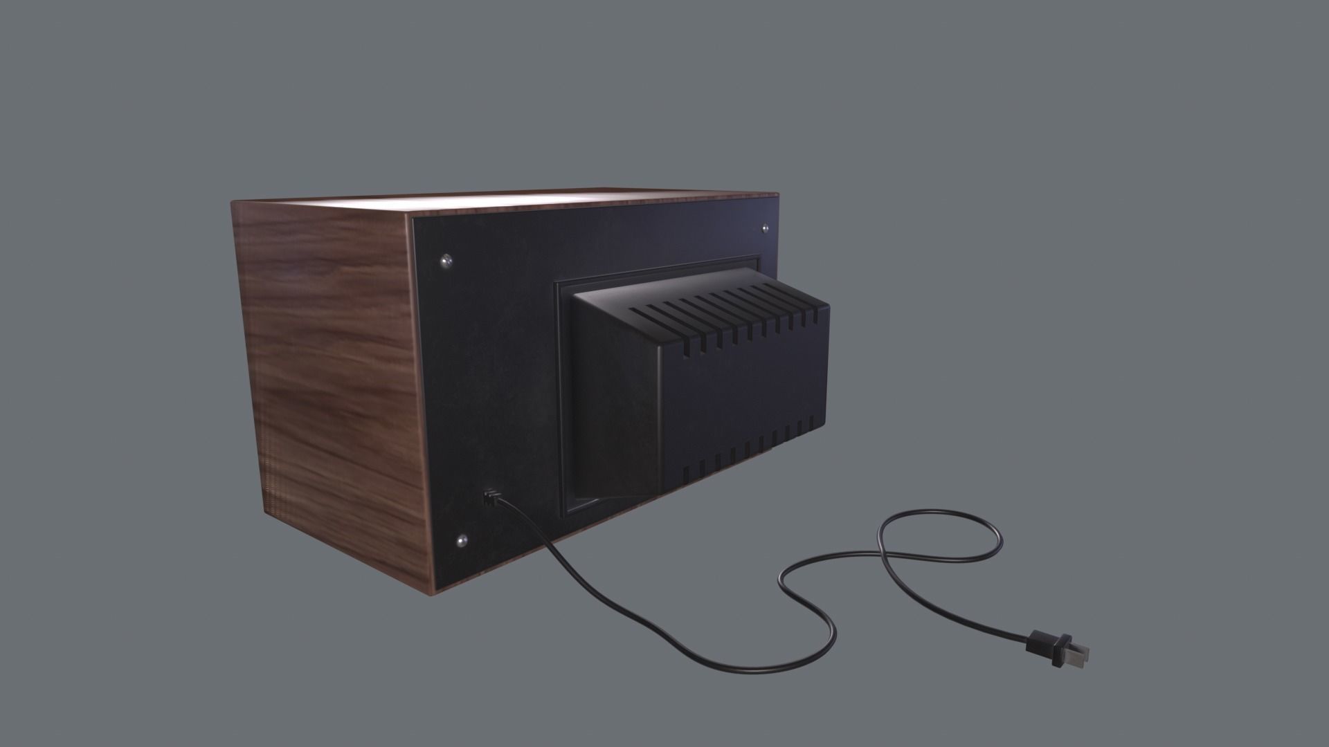 Television retro 3D Model Low-poly 3D model_3