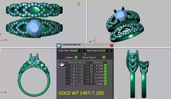 vintage engagement ring set 