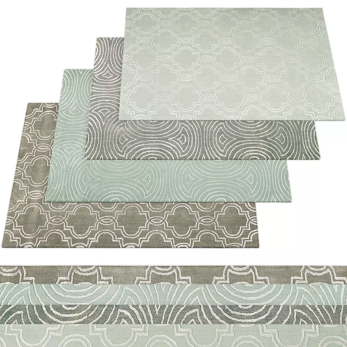 Rugs collection 313 Low-poly 3D model_0