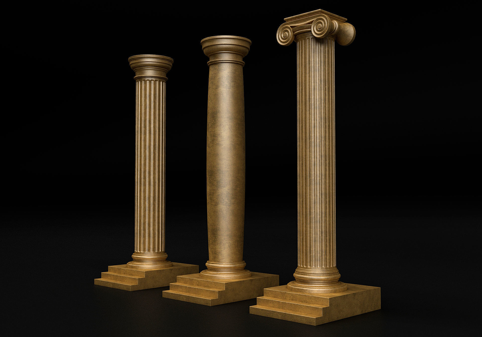 Antique Column 3D model_1
