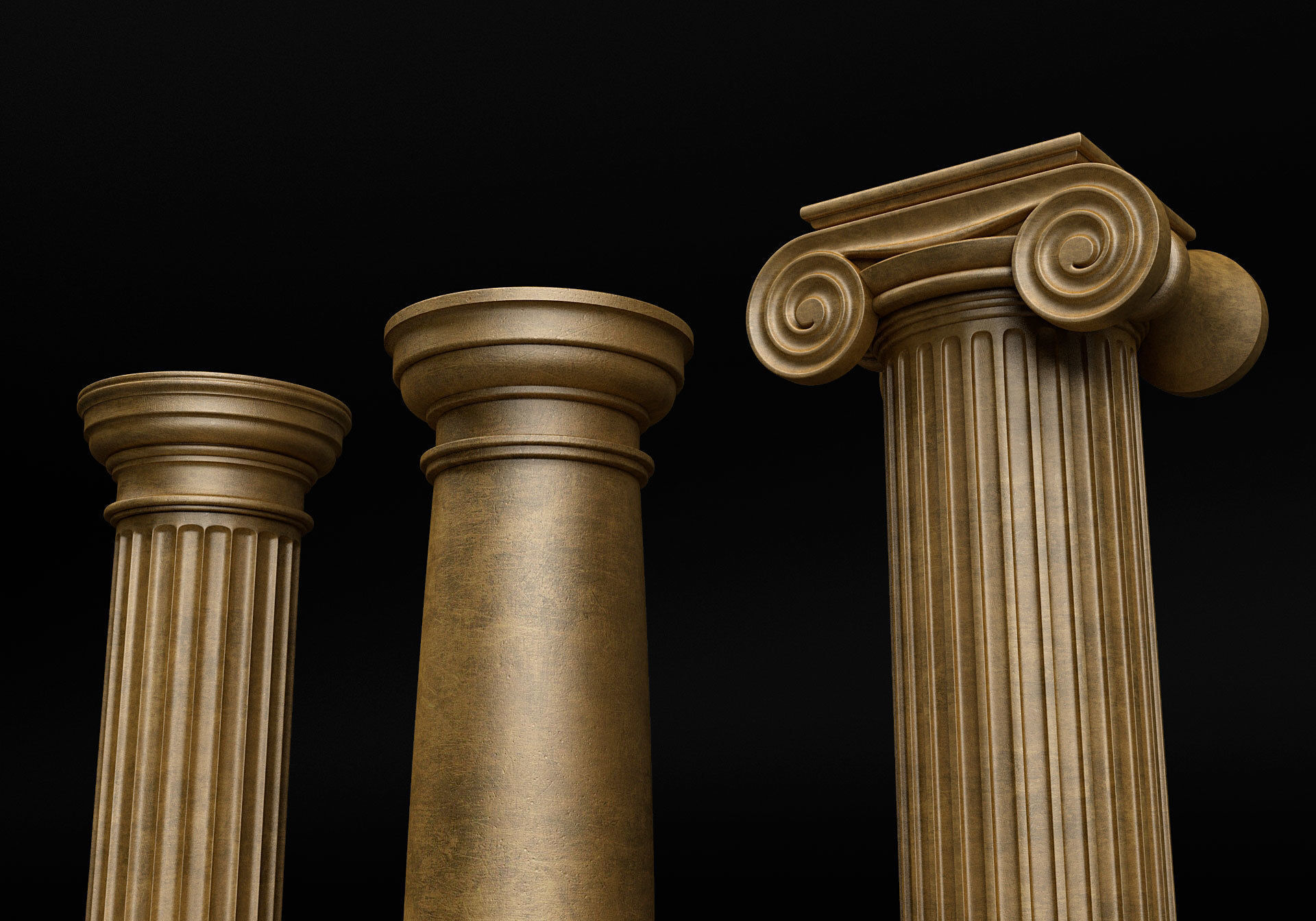 Antique Column 3D model_3