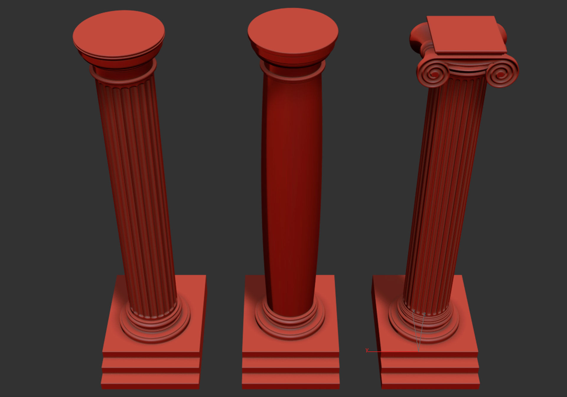 Antique Column 3D model_10