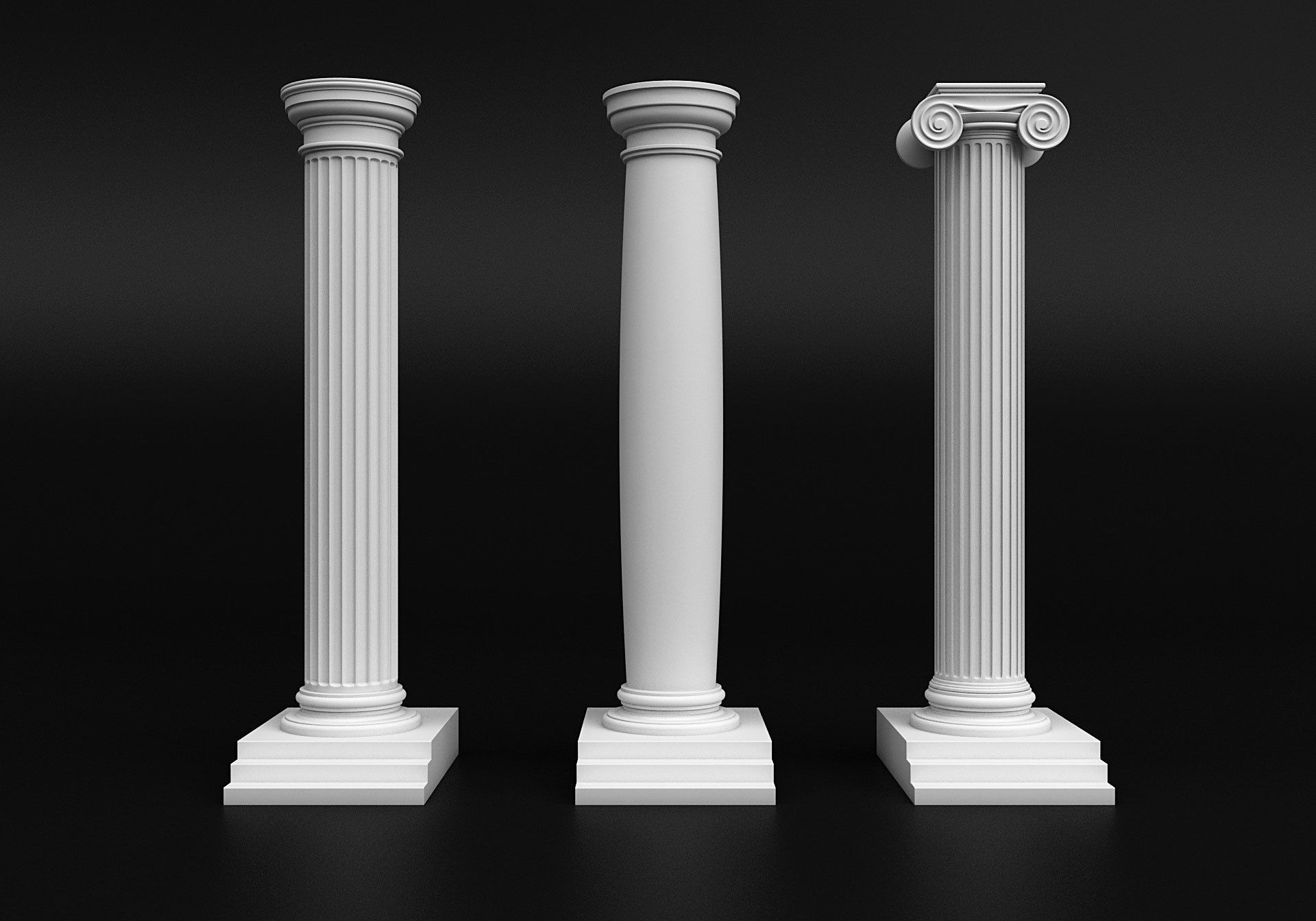 Antique Column 3D model_4